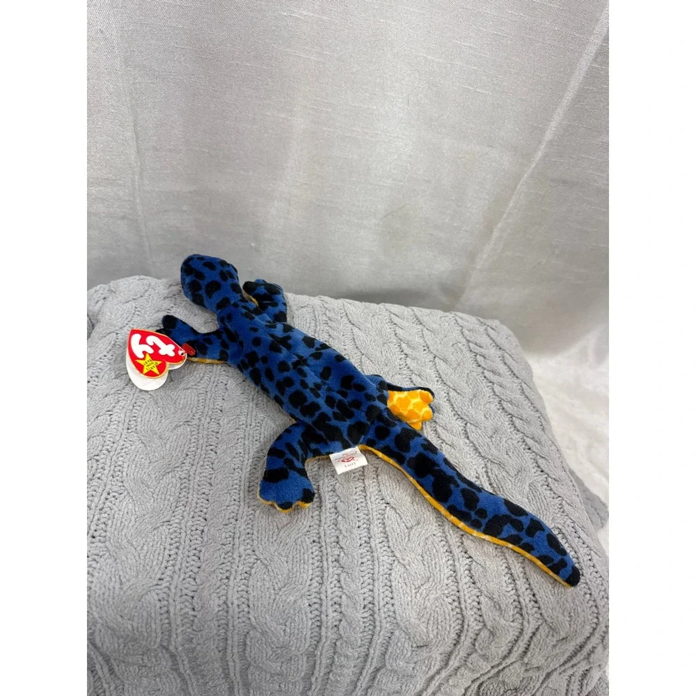 Ty Beanie Babies Lizzy the Lizard Blue Spotted 1995‎ Vintage Plush Toy 4033 NWT